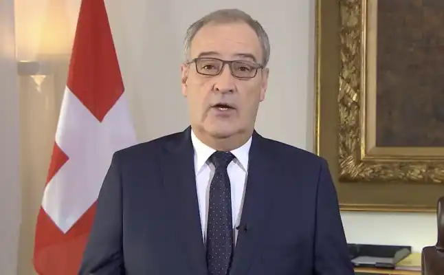 President Parmelin addressing the nation
